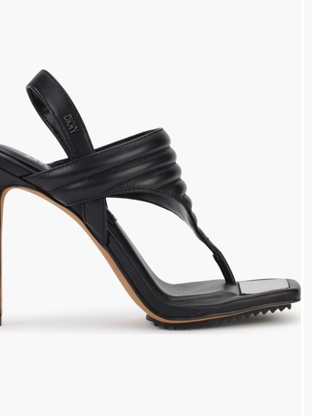DKNY Ranae slingback sandals featuring quilted leather - Picture 2 of 8